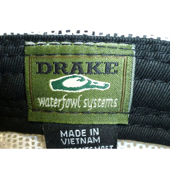 Drake Waterfowl Gray & White Trucker Hat With Mesh Back Adjustable Snapback - Picture 7 of 9